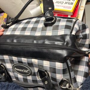 Stampin' Up! Black and Gray Plaid Bag & big shot!